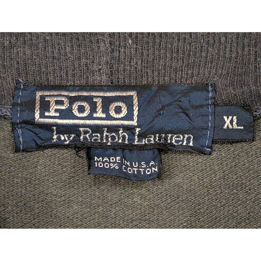 VTG Polo Ralph Lauren Striped Turtleneck Mens XL‎ Gray Blue Long Sleeve Cotton - Picture 3 of 5